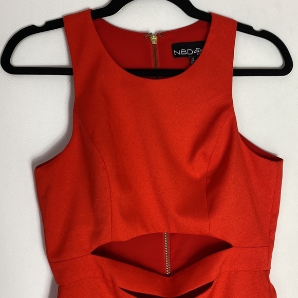 NBD x Naven Twins red front cutout mini dress size small - Picture 2 of 7